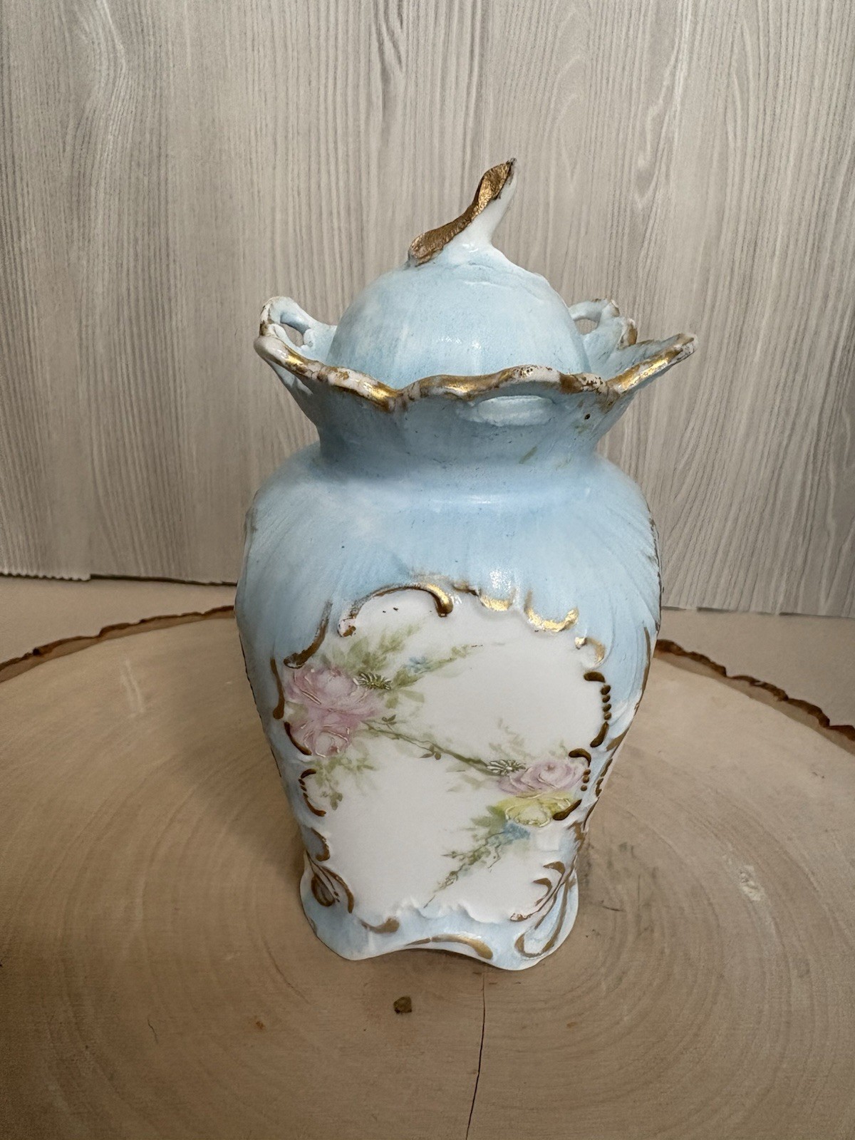Vintage German Porcelain Vase, late 19th or early 20th century.