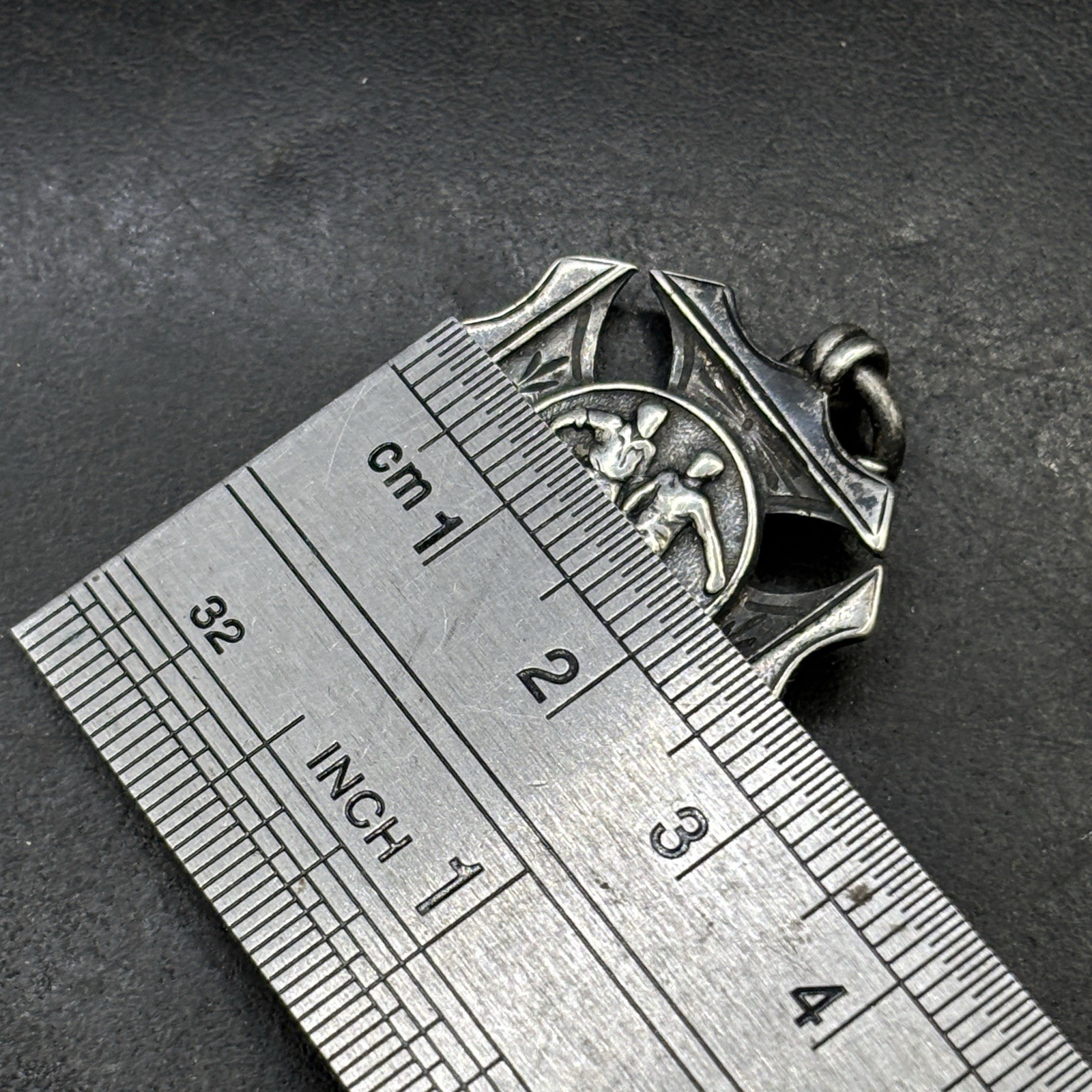 Football Watch Fob 1921 Silver Hallmarked Named S Wilding LSAA Club Award Medal