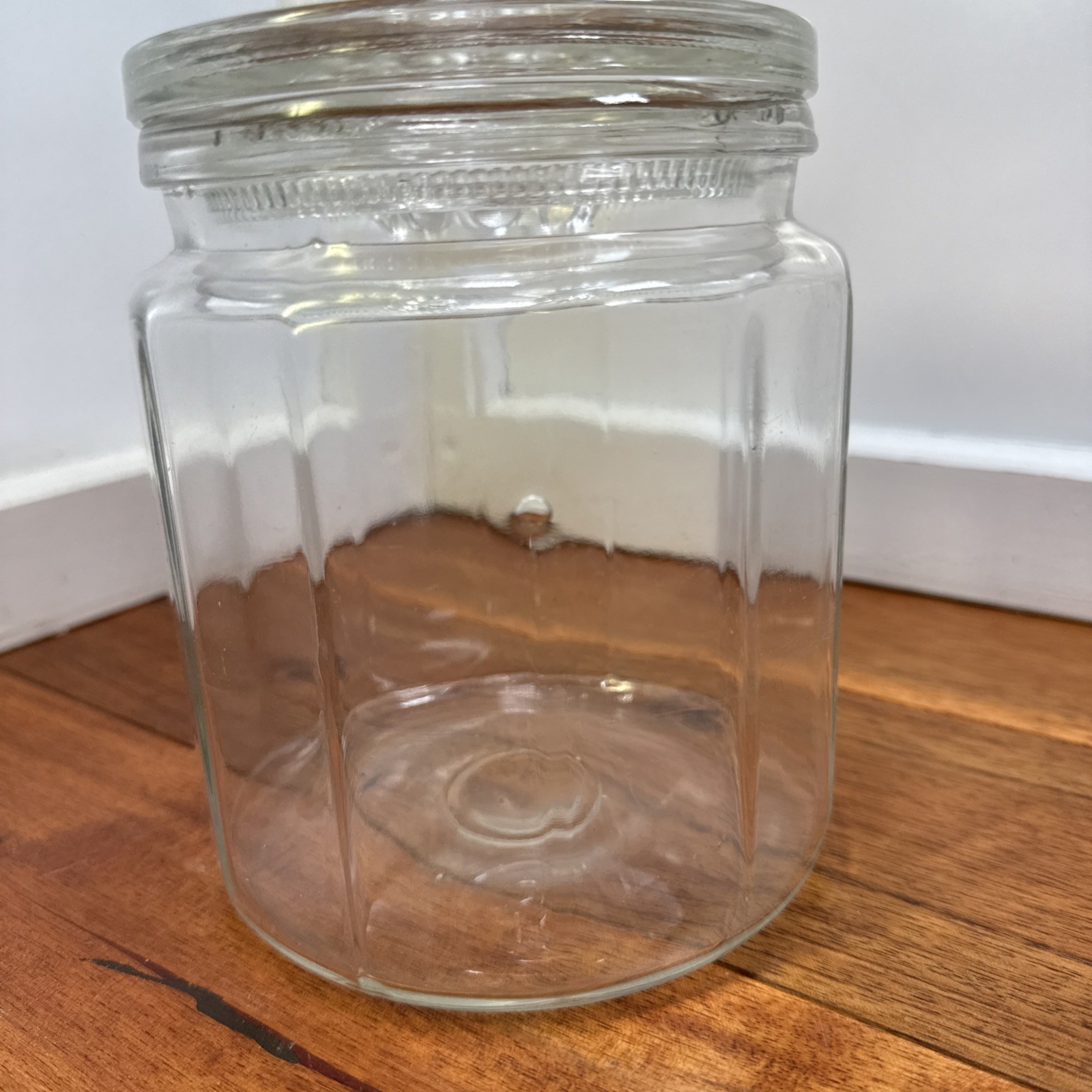 Glass 12 Sided Pharmacy Drug Store Candy Tobacco Apothecary Antique Pat 1915