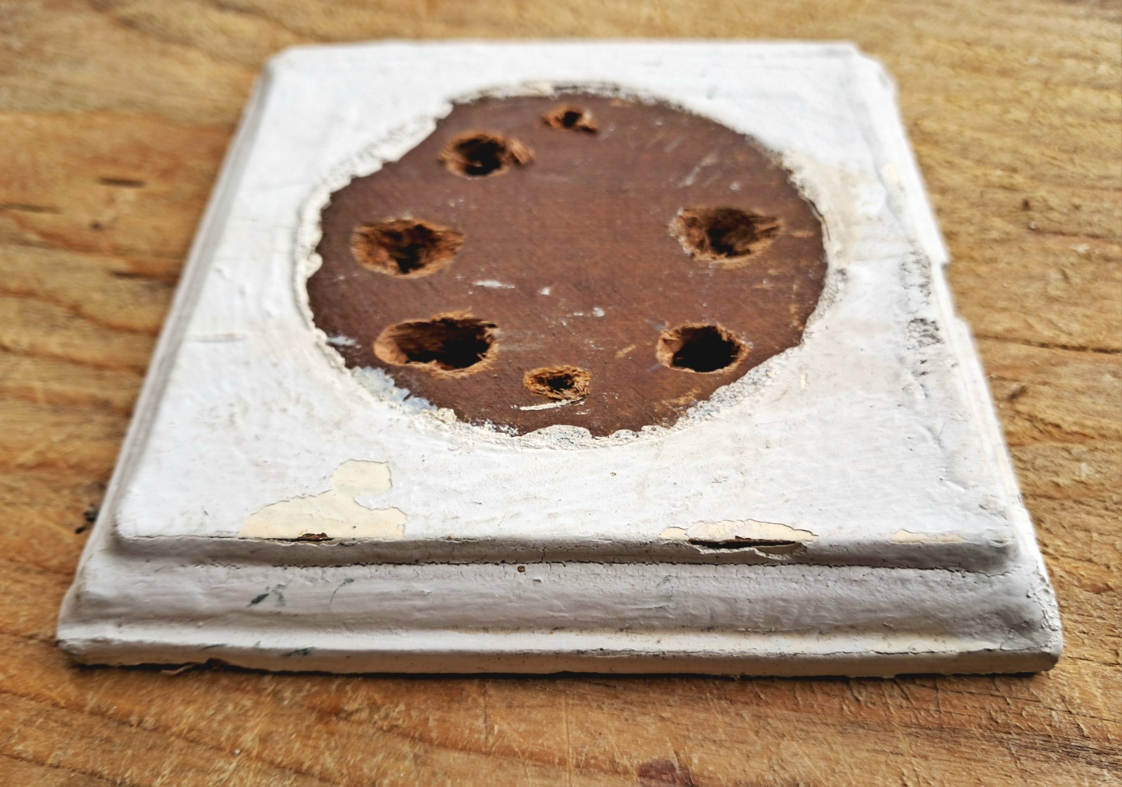 Vintage 1930s Wooden Pattress for Dolly Light Switch Period House Shabby #M