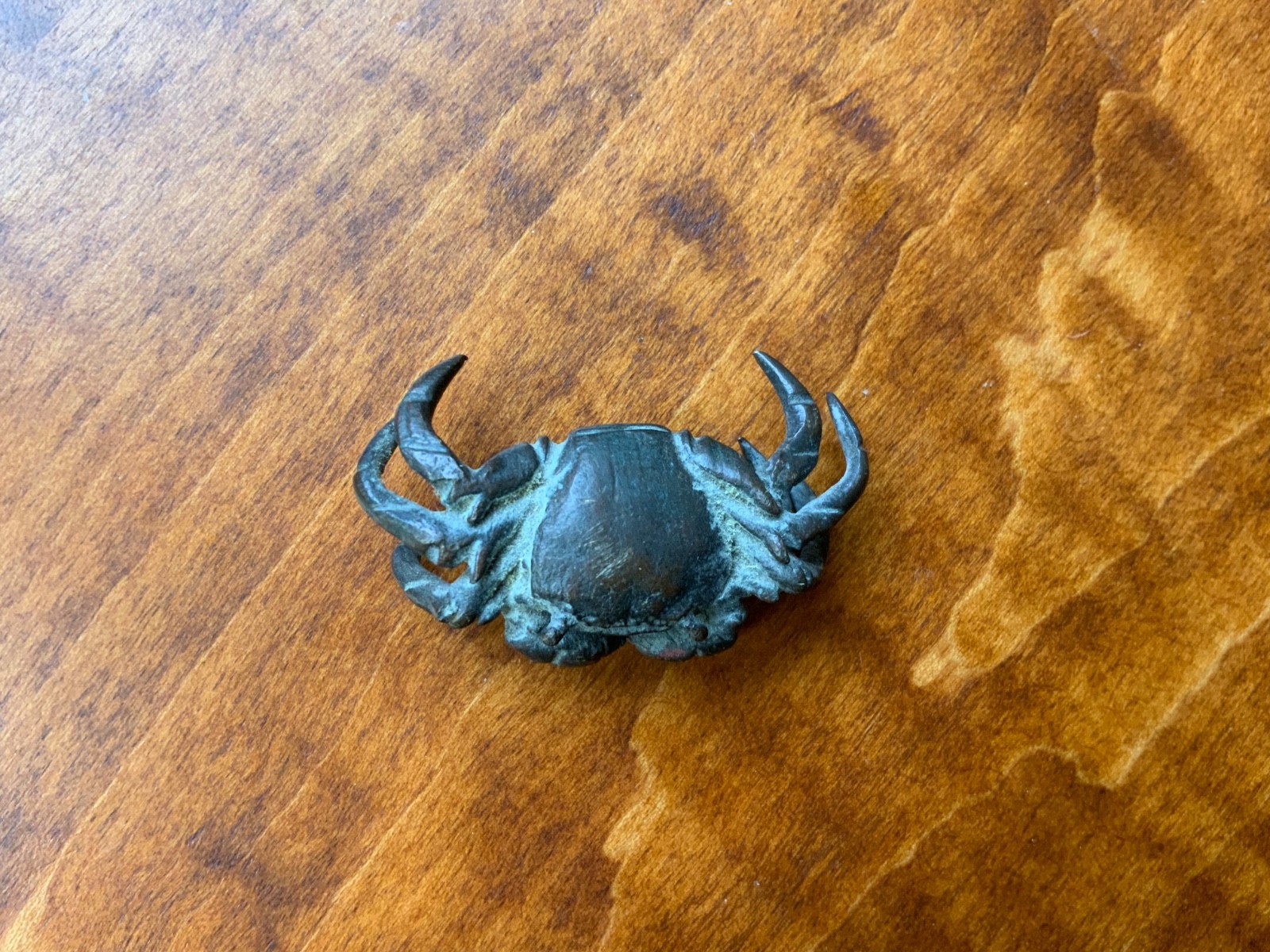 Japanese Miniature Bronze Crab Signed Marked Meiji Period Early 20C Antique