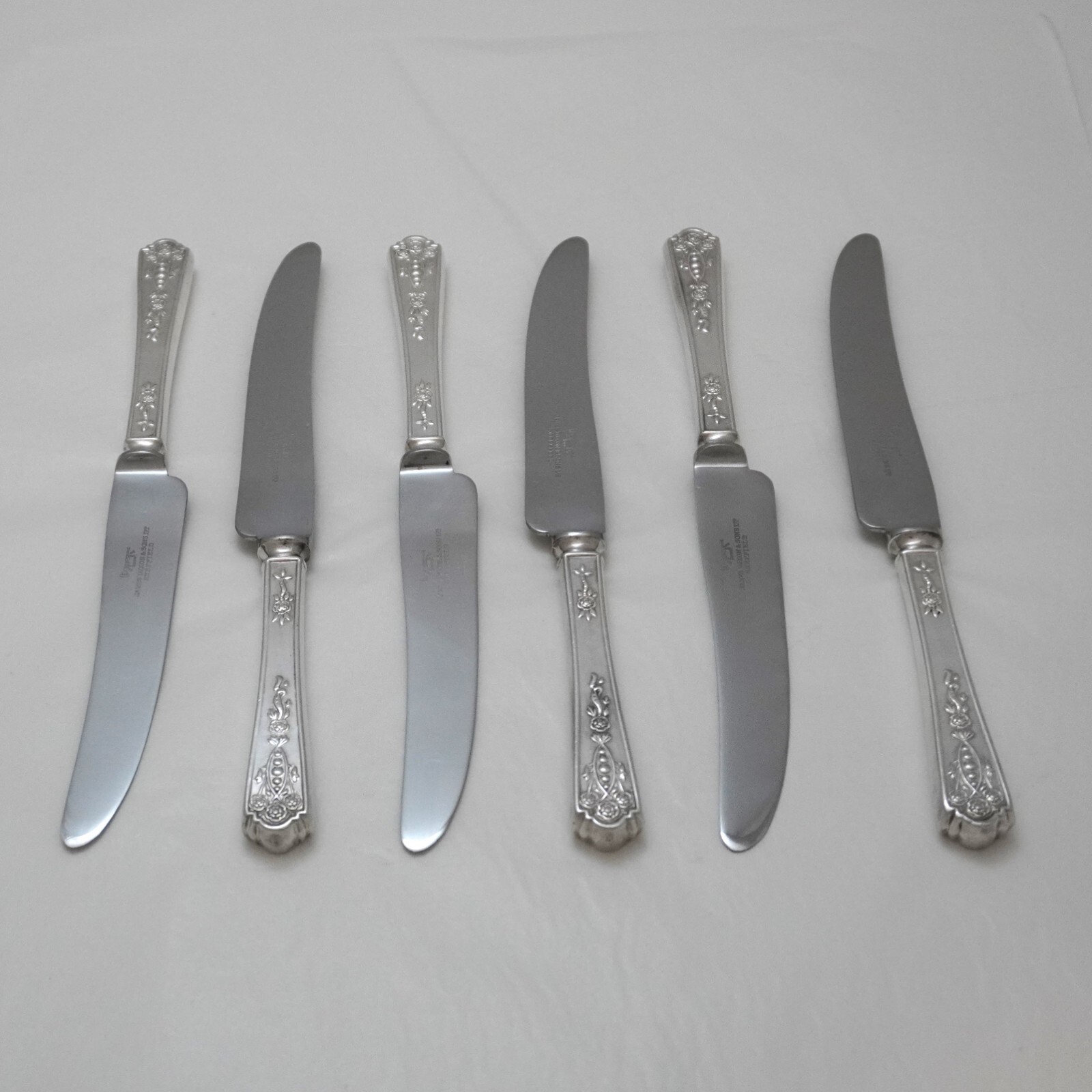 ROYAL YORK Design JAMES DIXON & SONS Silver Service Cutlery Six Table Knives
