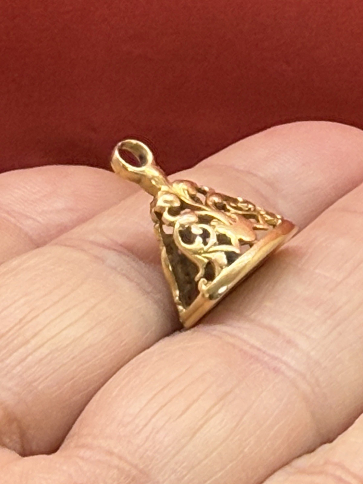 Antique Victorian 18ct Solid Gold Signet Fob Charm Seal Pendant No Scrap 5.8 Gra