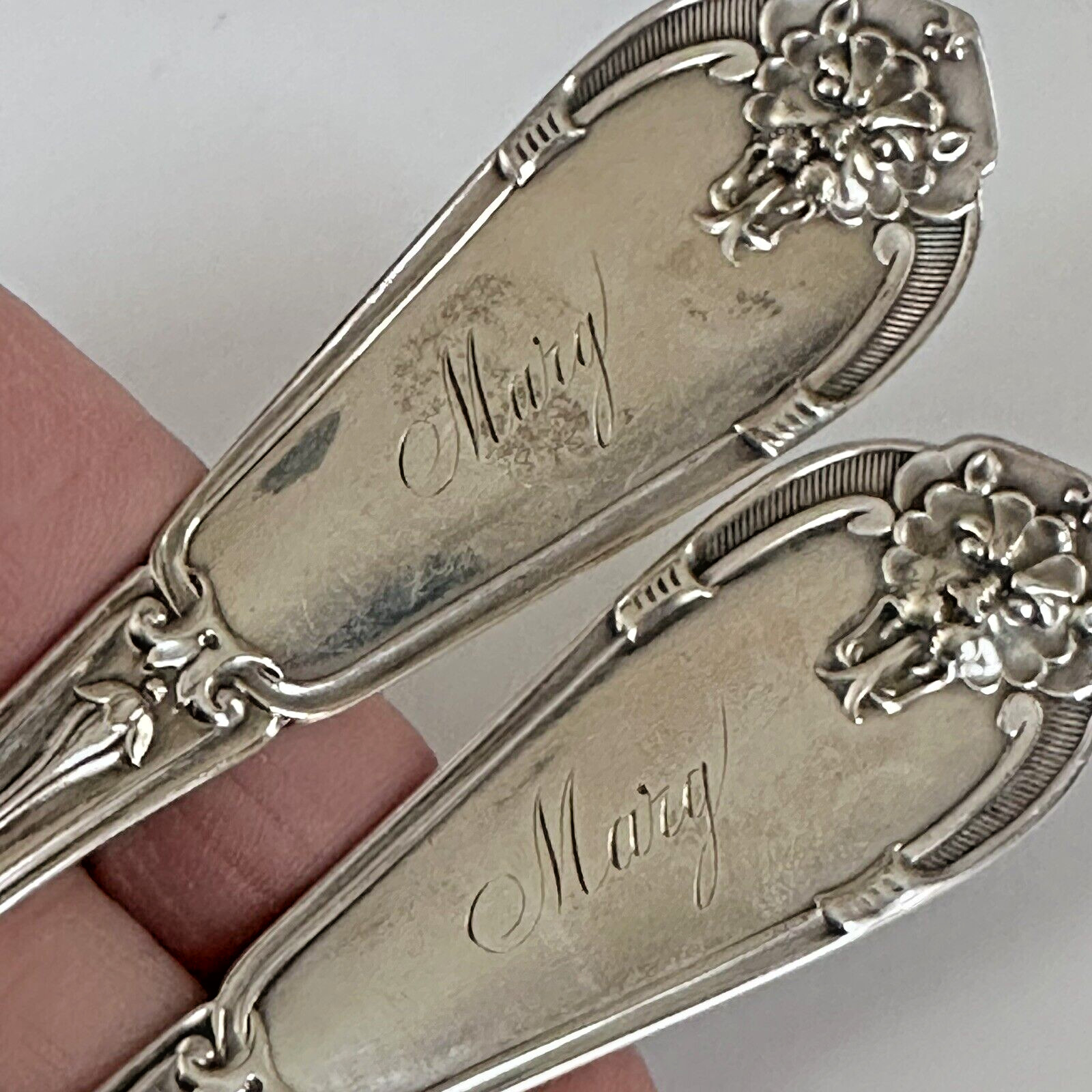 Vanderslice & Co San Fran “GARGOYLE” Coin Silver Mono 1874 Serving Spoon Fork