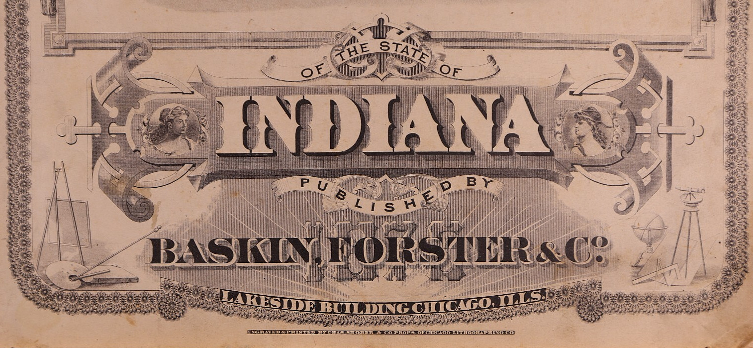 1876 Plat Map ~ LA PORTE, INDIANA – ROLLING PRAIRIE ~ (14×17)-#137