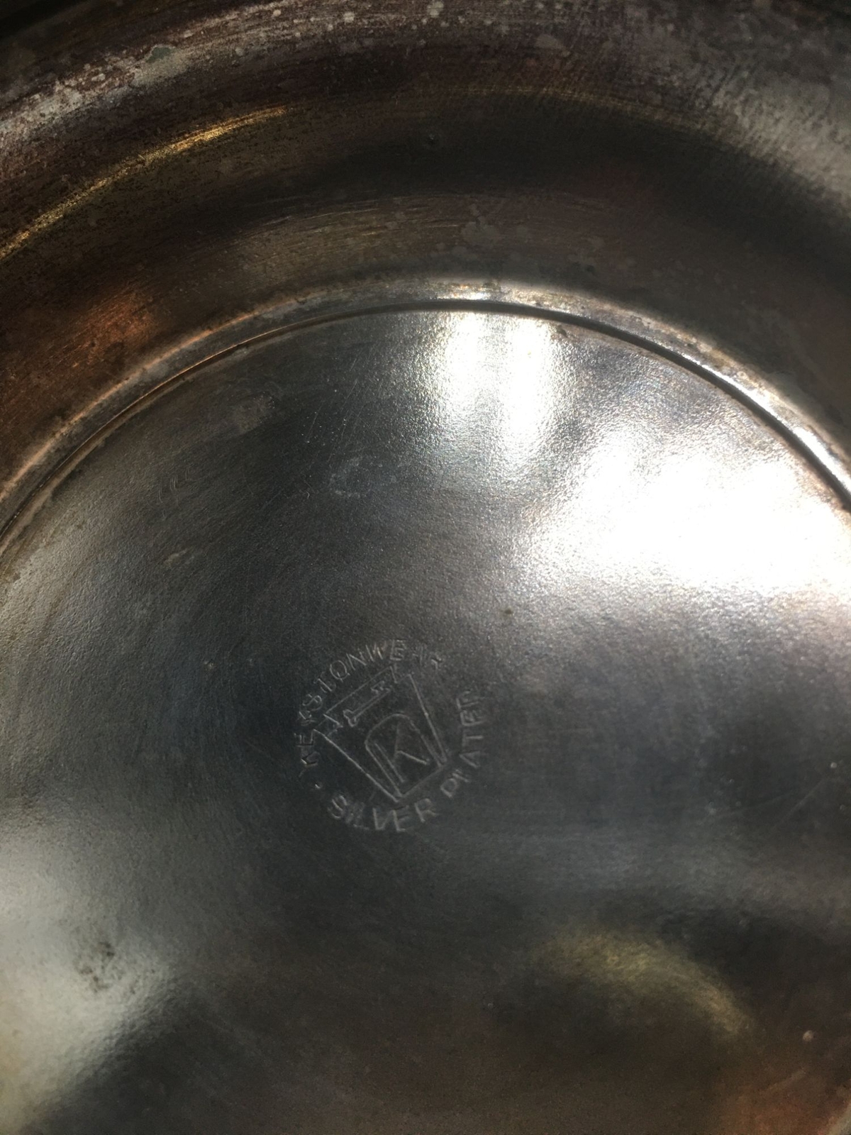 KEYSTONE SILVER COFFEE POT Silverplate Over Copper KEYSTONEWARE Vintage