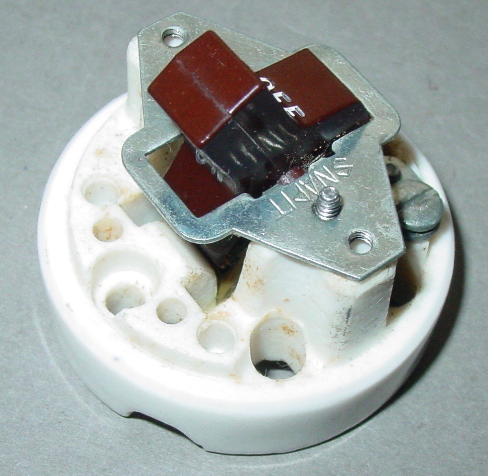 Vintage Surface Mount Circular Wall Toggle Light Switch Industrial Art Deco USA