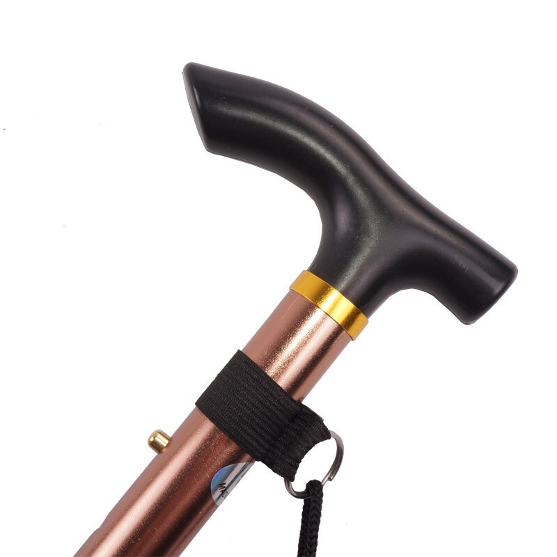 Adjustable Folding Walking Cane Lightweight With Wrist Strap Non-Slip Rubber Tip