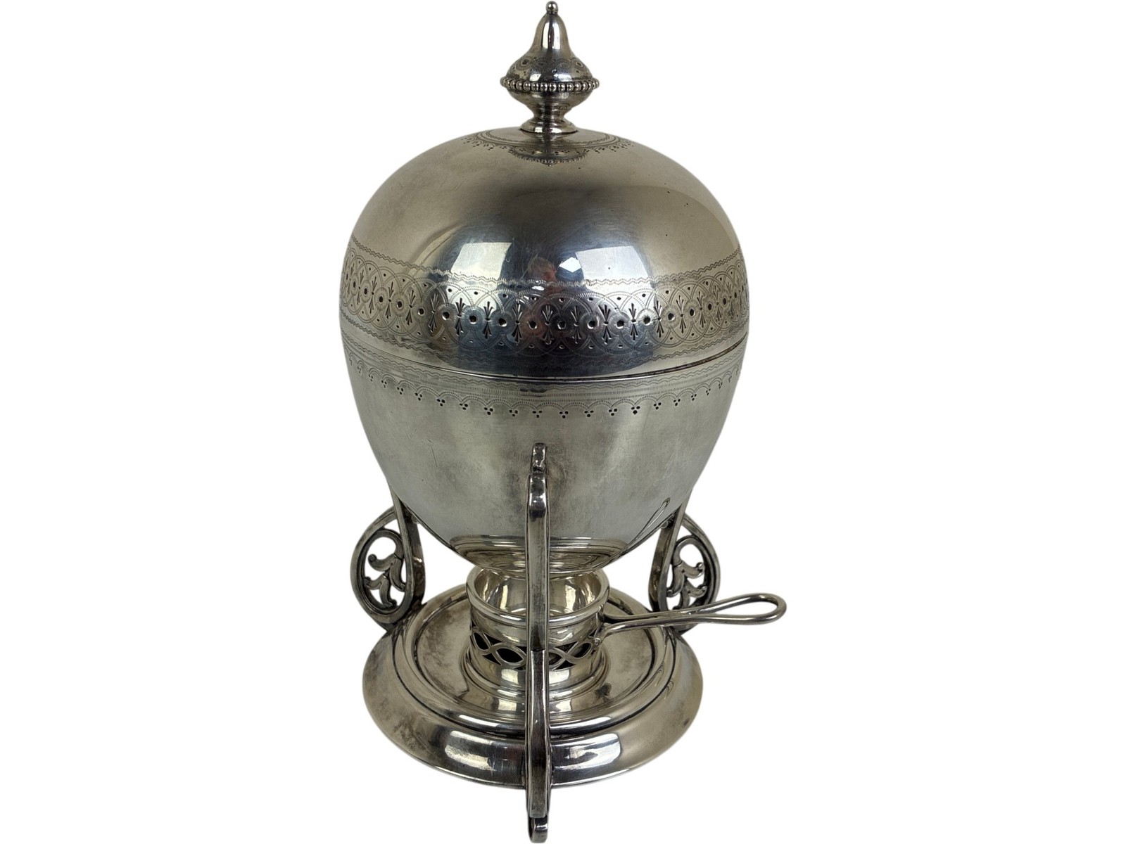 Elkington & Co Silver Plate Egg Coddler 1857 Antique Ornate Design