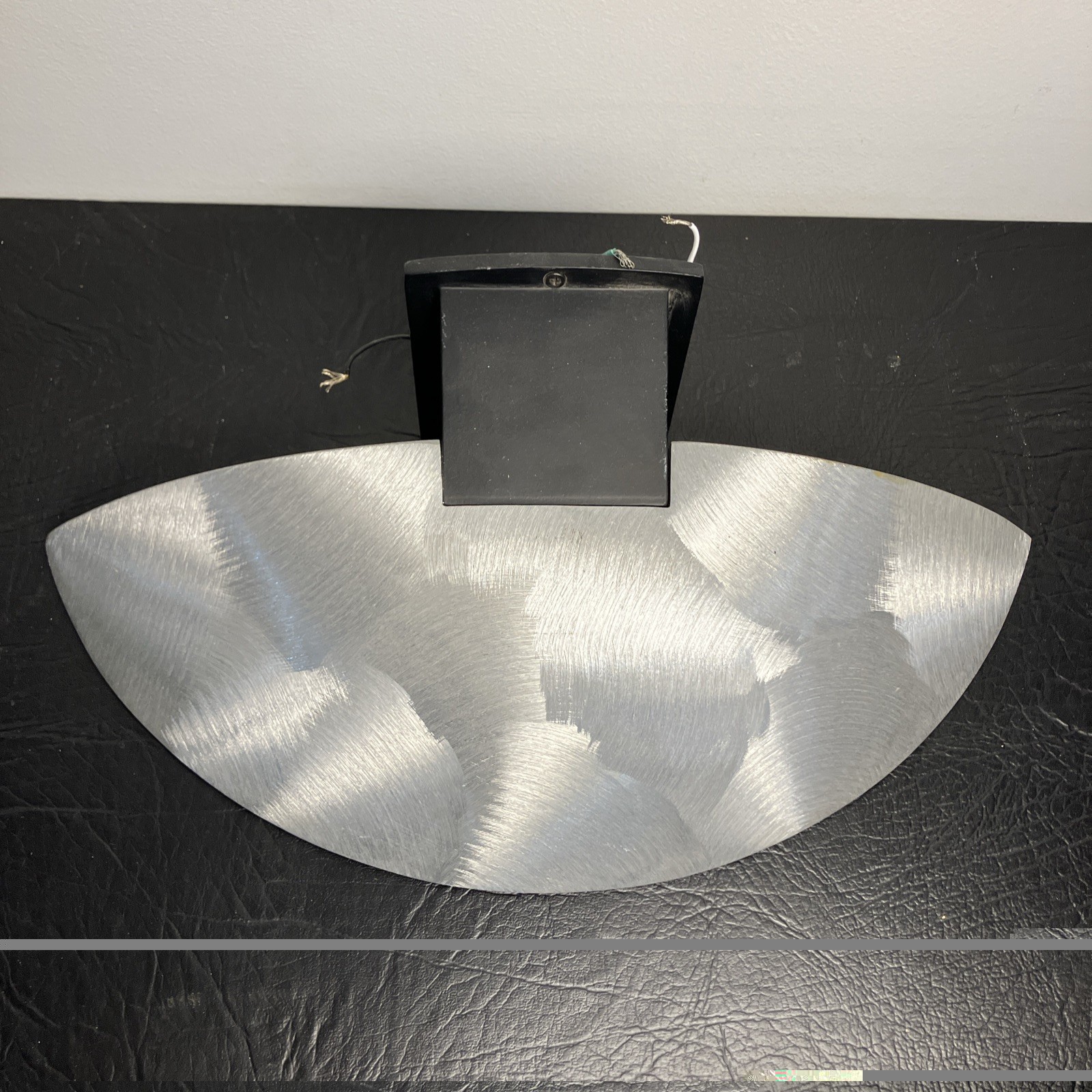 Ron Rezek Post Modern Up or Down Light Aluminum Silver Wall Sconce 17” Rare HTF
