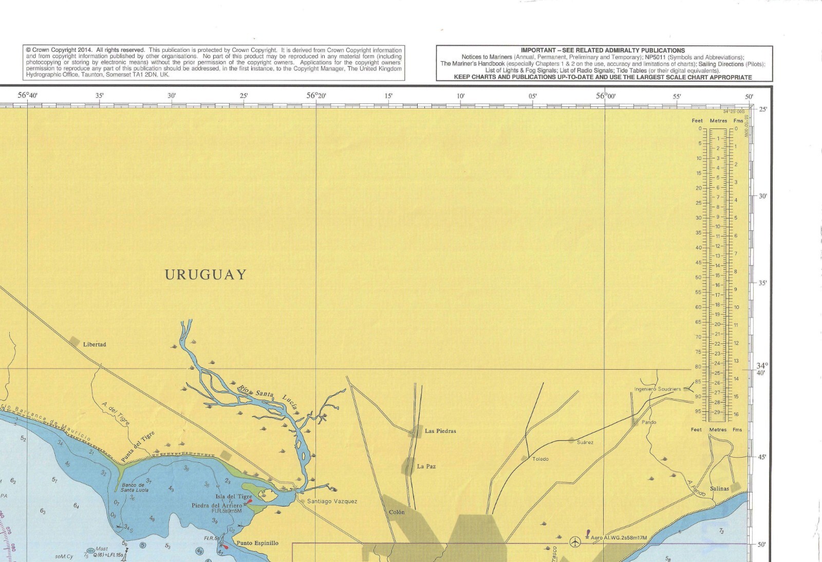 Admiralty 1749 Argentina Uruguay Rio De La Plata Montevideo To Buenos Aires Map