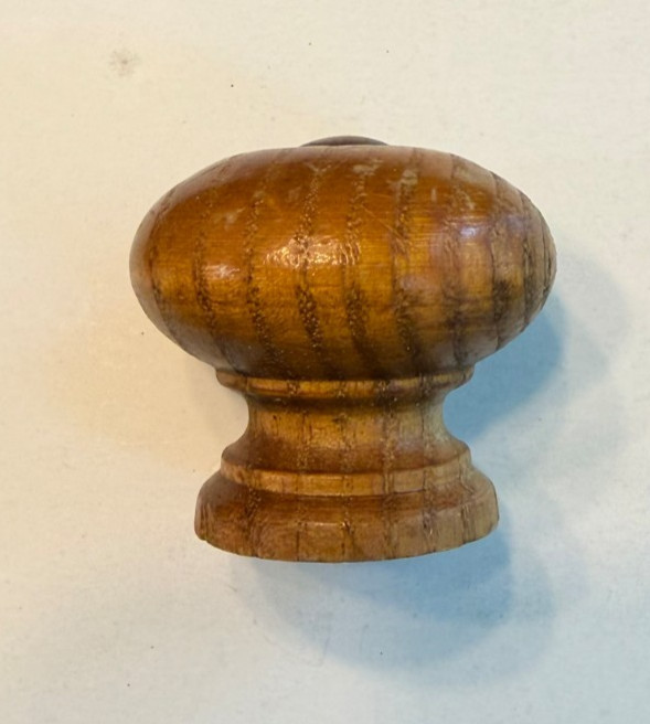 Vintage Set of 13-Nine 1.5 inch Oak Drawer Knobs, Four 5.5 inch center bail pull