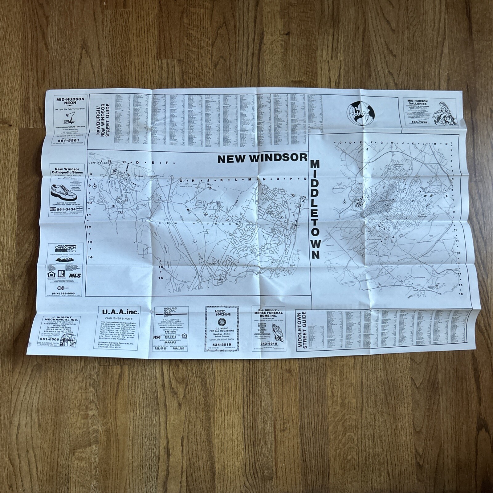 Vintage Map Orange County which includes Newburgh, New Windsor, Middletown NY
