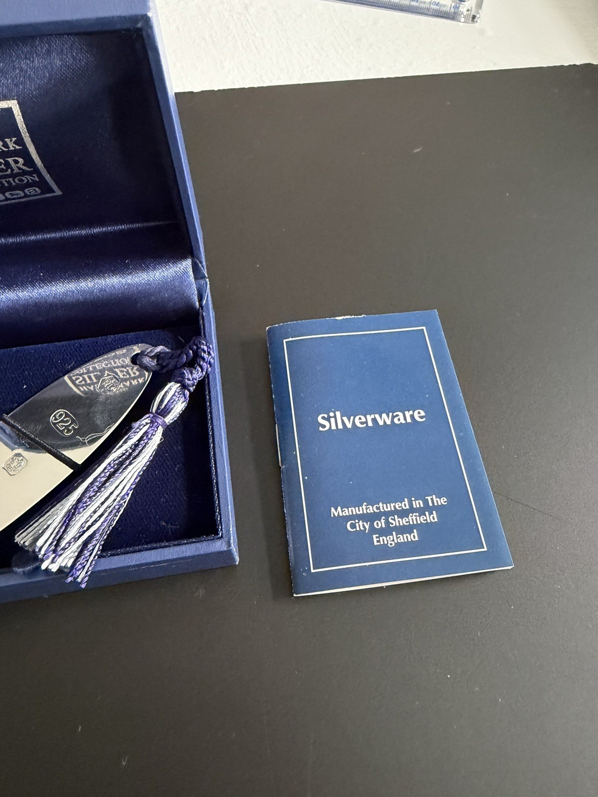 Solid Silver Contemporary Ingot Style Bookmark Feature Hallmarks Carr’s 2000.