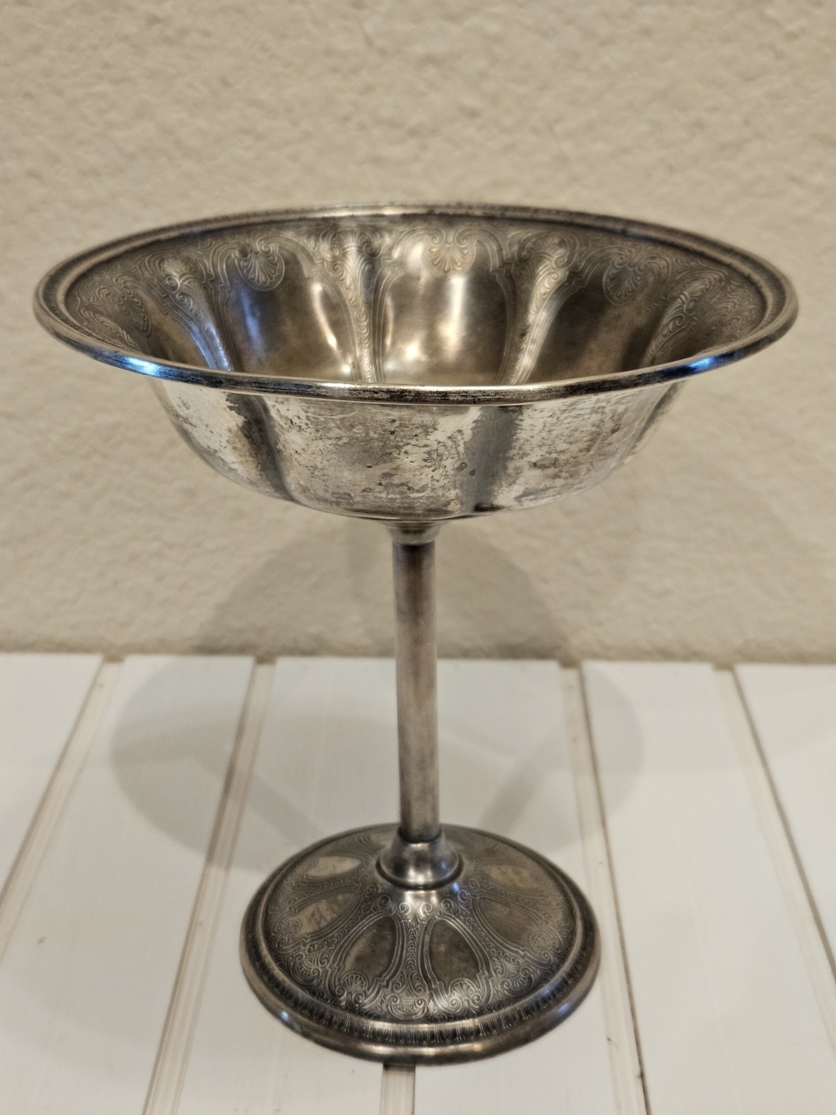 International Sterling Silver Persian T33-1 Pedestal Compote Tazza 165g Gross