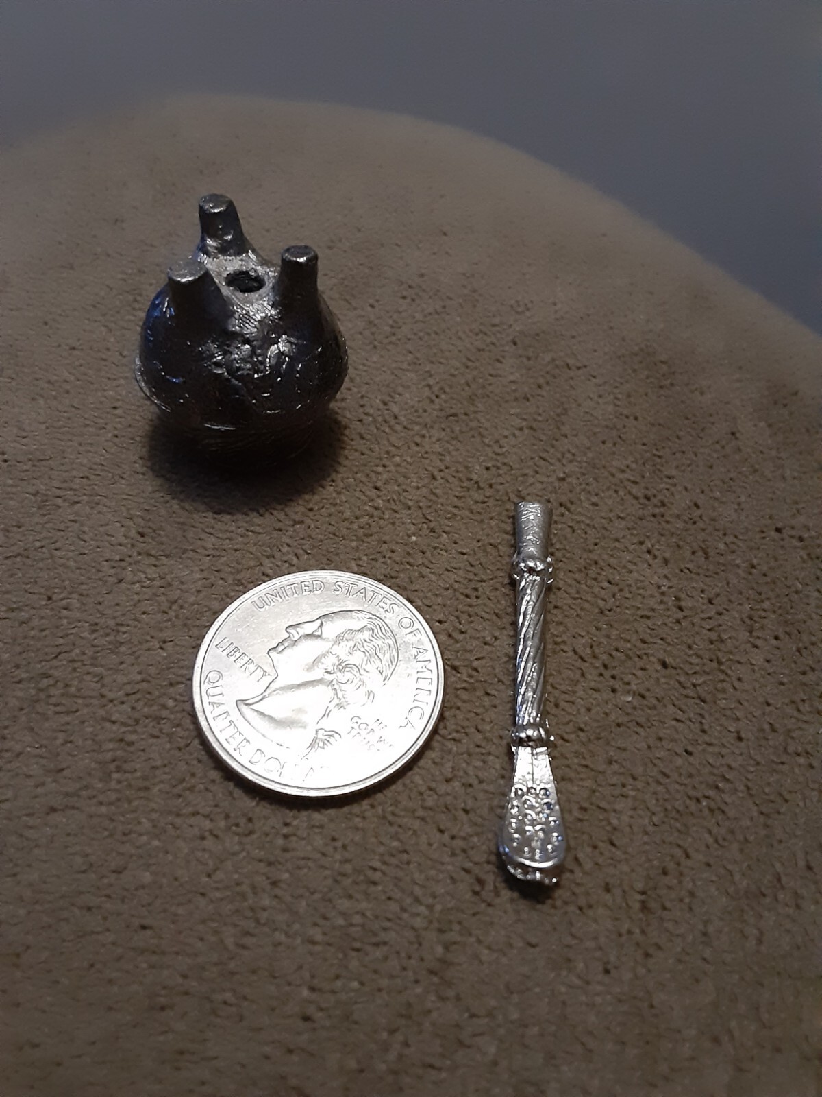 Antique VINTAGE Tea Diffuser Straw SILVER Stirrer INDUSDTRIA ARGENTINA ALPACA