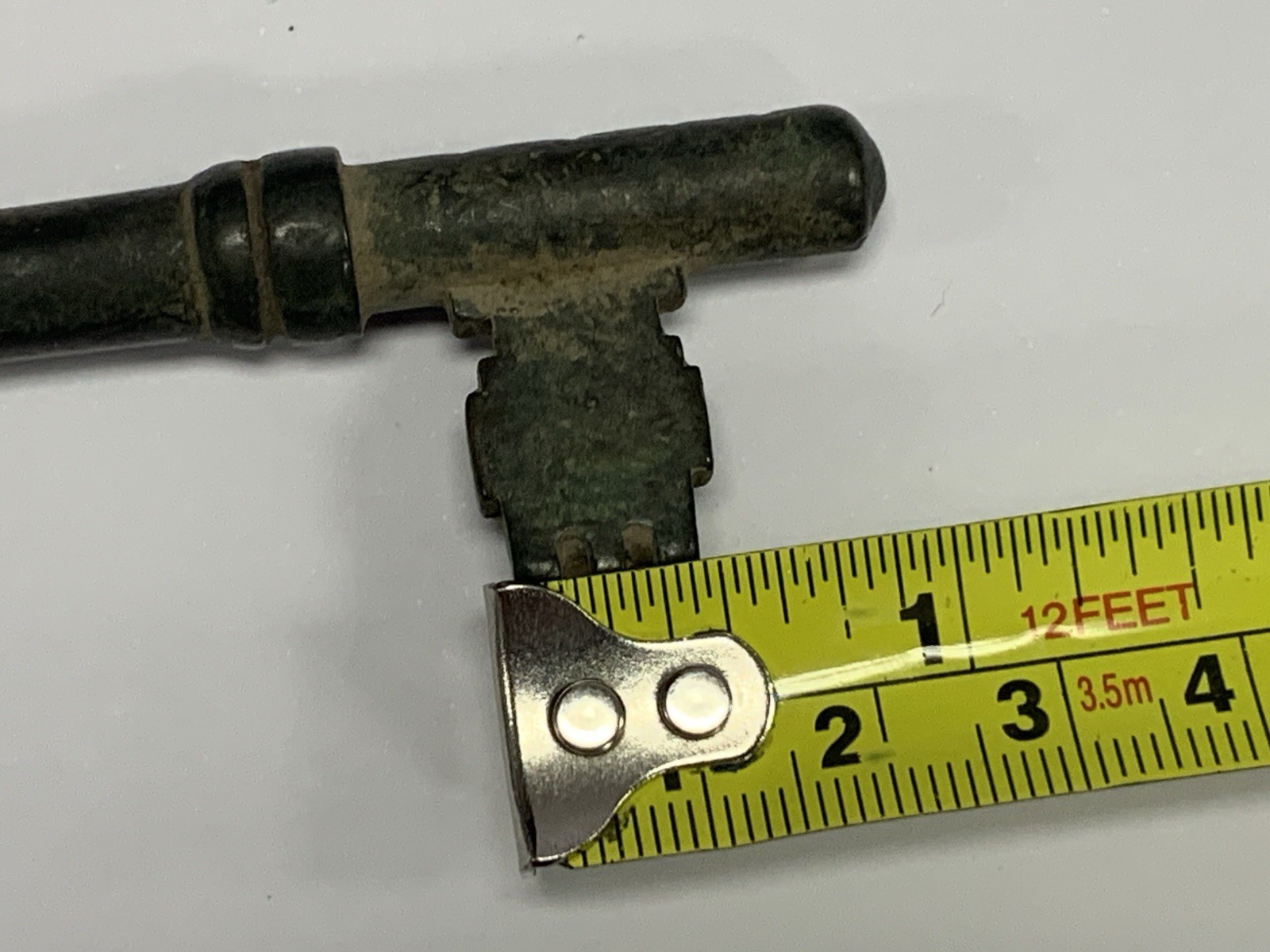 Antique Brass Skeleton Key Solid Barrel 5.25″ Jail Cellar Church Castle Door