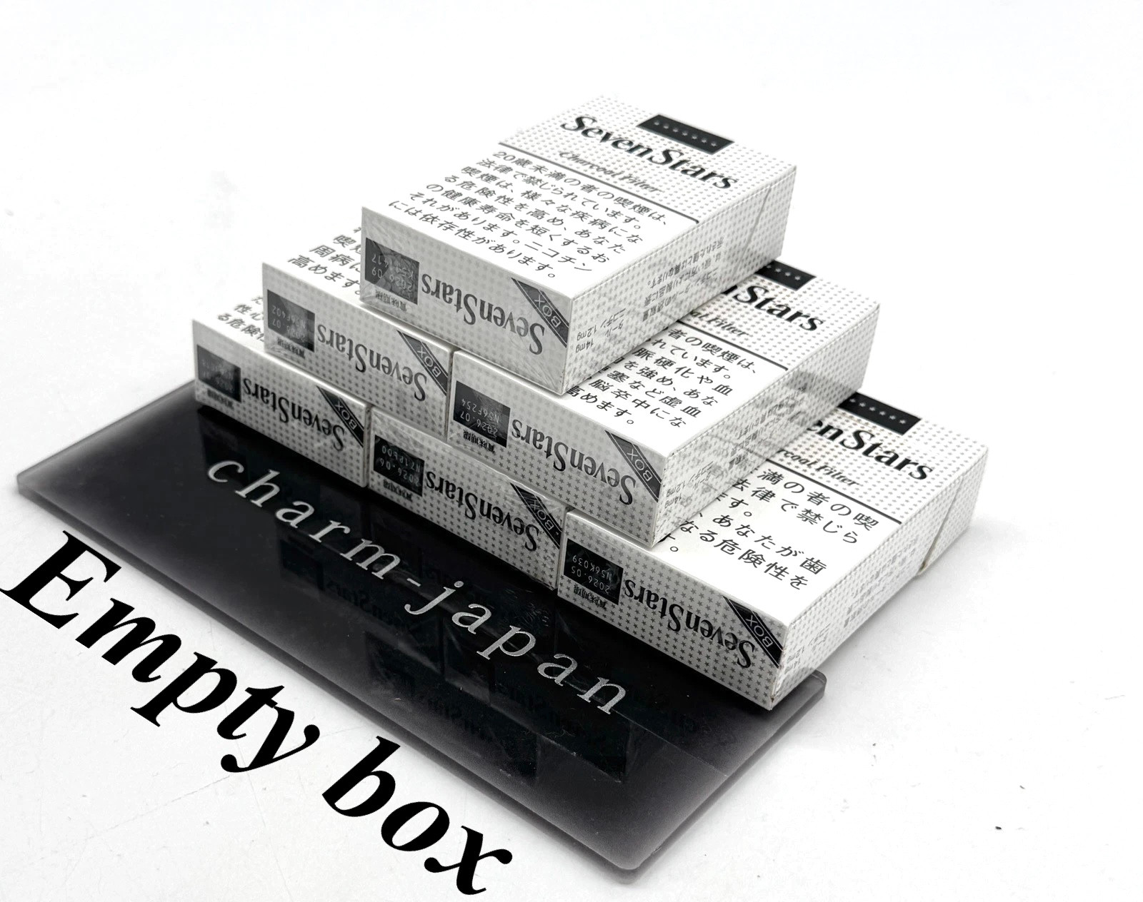 Seven Stars No Cigarettes Empty Paper Box Only White 6 Boxes Japanese Tobacco