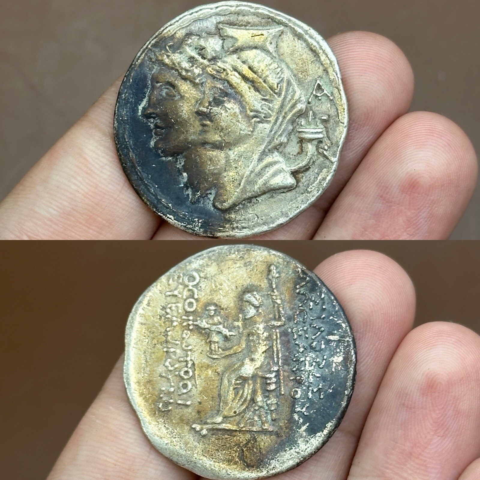 Wonderful Ancient Greek Very Unique Seleucid Empire Silver Tetradrachm Coin