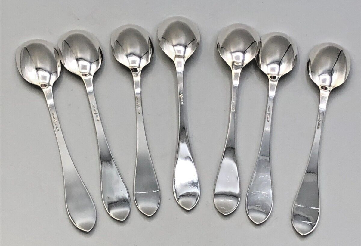 Mount Vernon by Lunt Sterling Silver set of 7 Sherbet Spoons 4.75″