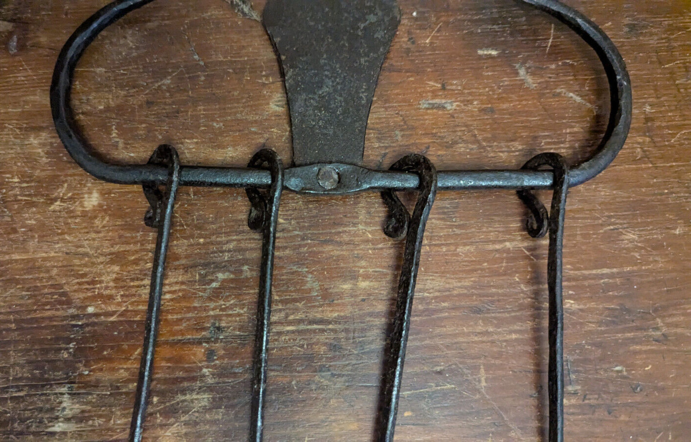 Antique 18th 19th C Fireplace Meat Cooking Skewer Set w/ 4 Skewers 12″ Primitive