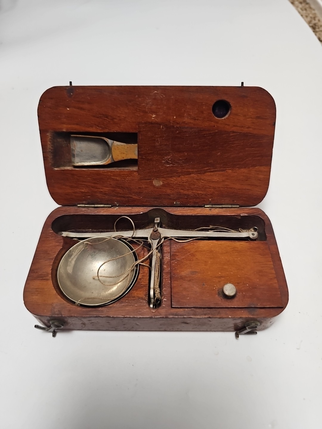 Antique Pocket Travel Cased Set Diamond Balance Scales Jeweler Carat Weights