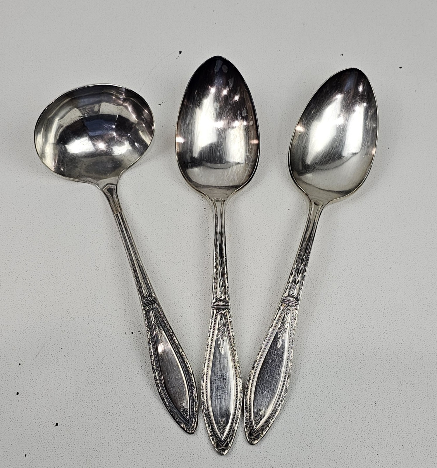 WM A. Rogers A1 Plus Silverplate Mystic Coronet Pattern Set of Serving Utensils
