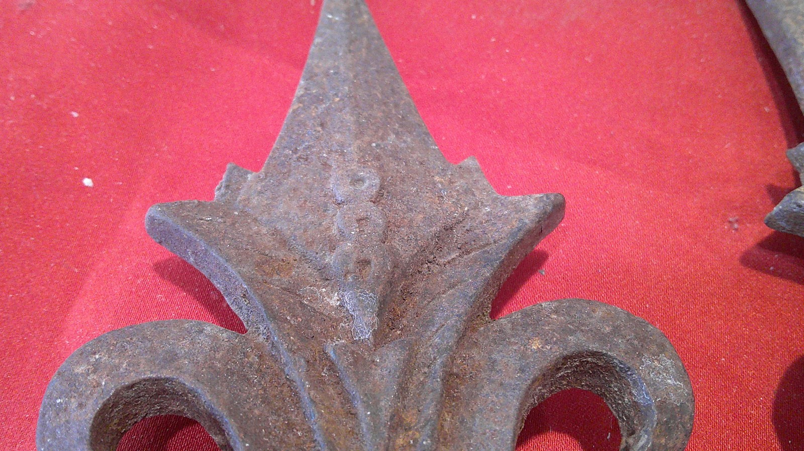 Pair of Vintage Finial Fence Post Toppers Pointed Top Antique Hardware