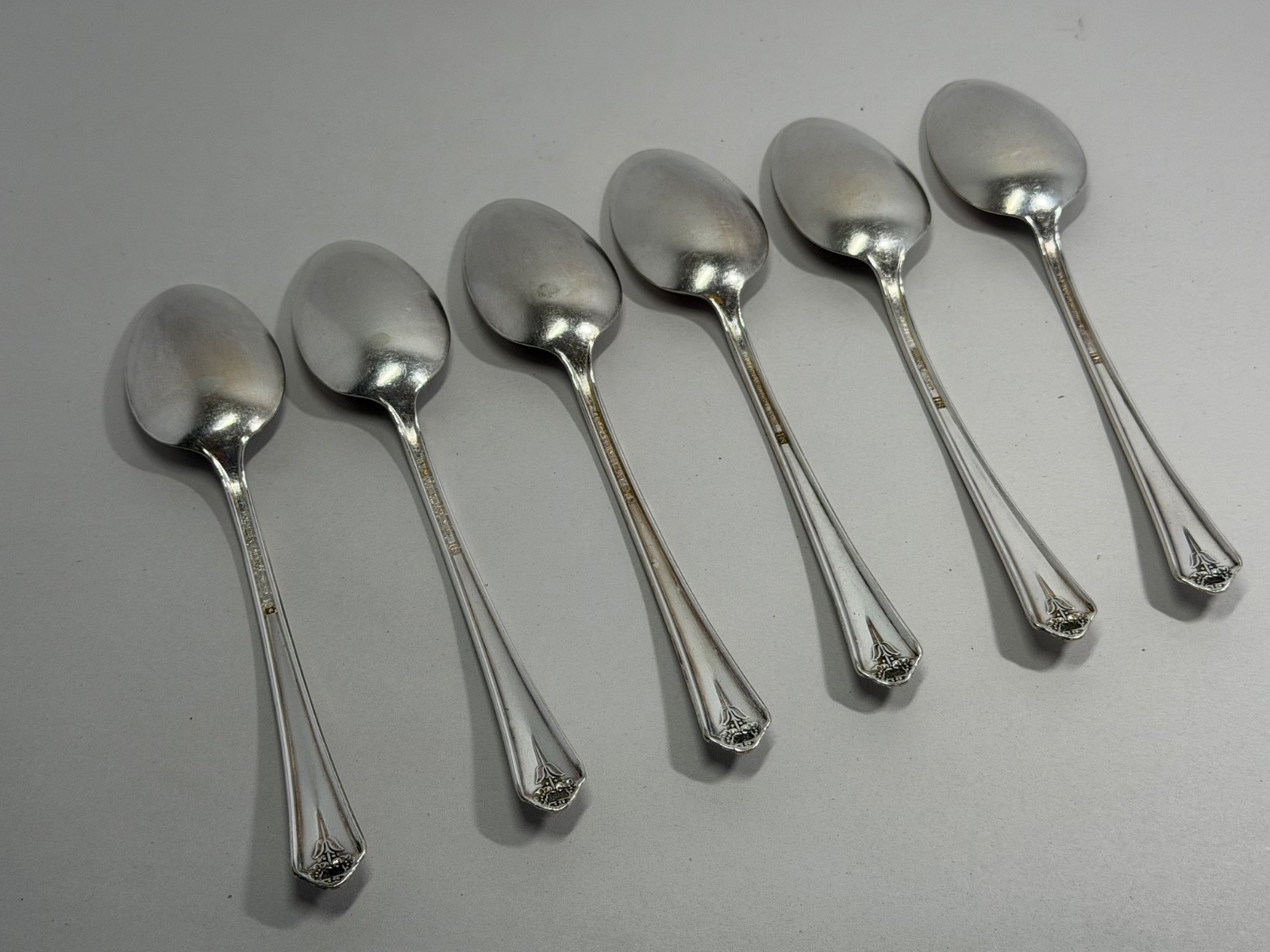 Holmes & Edwards IS Silverplate “Spring Garden” Tablespoons Set of 6