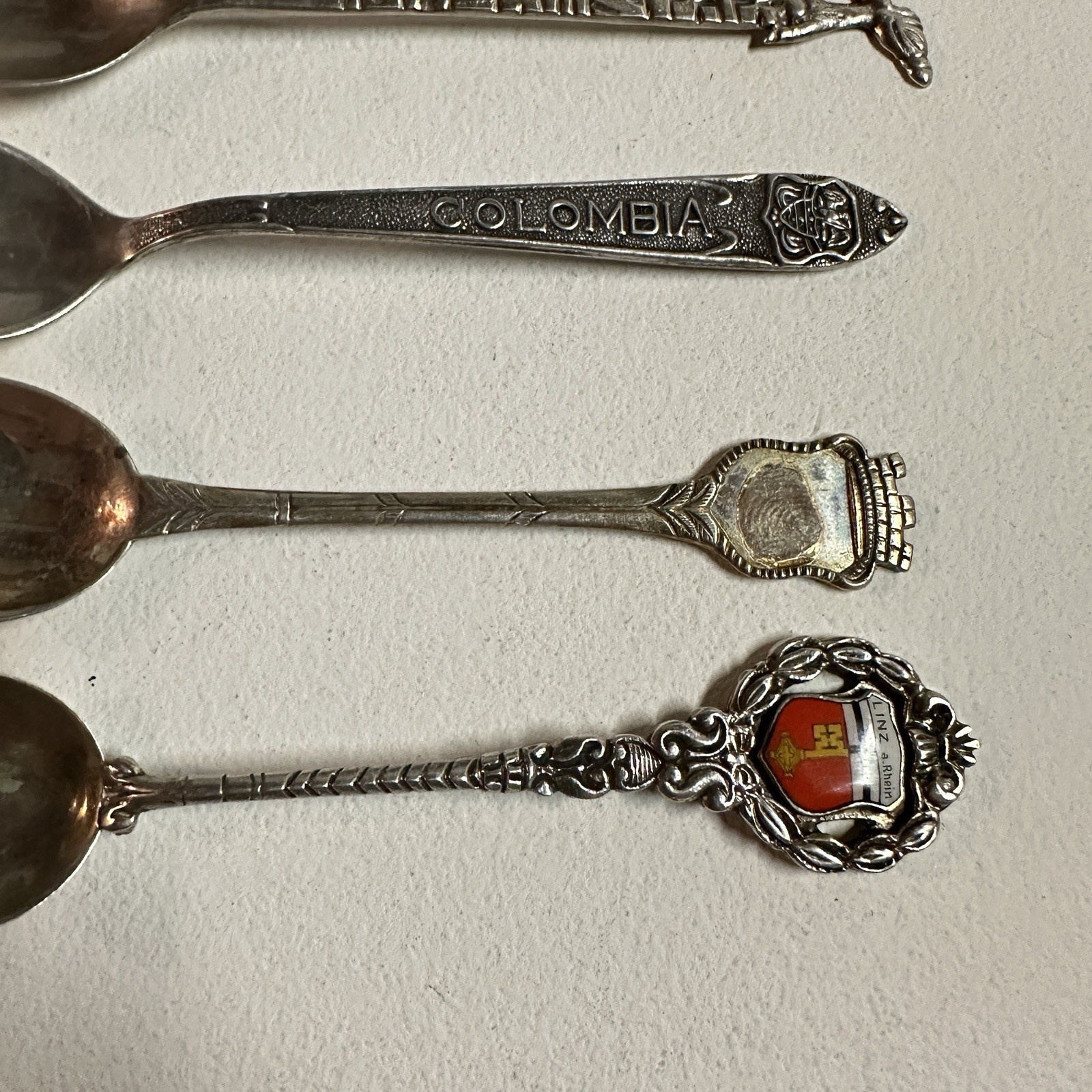 Lot Of Vintage Coin Silver Souvenir Spoons