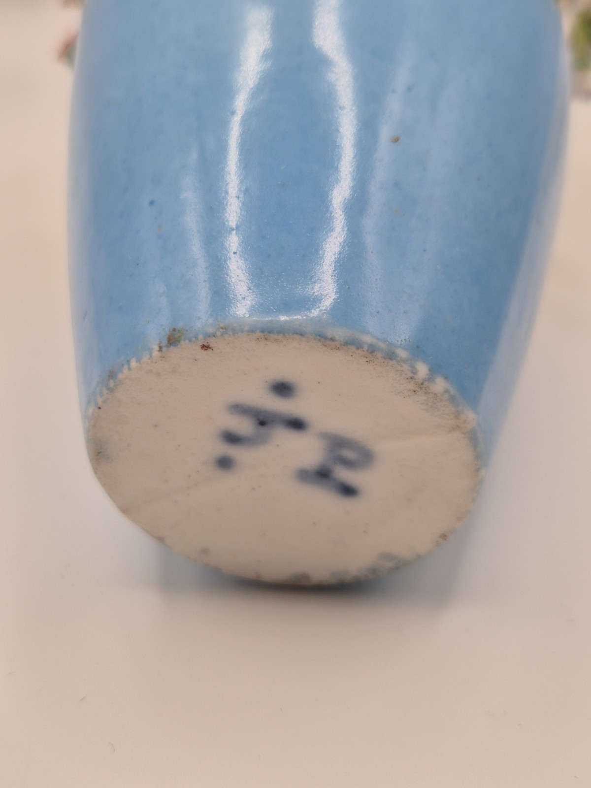 C19th Old Paris Porcelain Flower-encrusted Scent Bottle Marked for Jacob Petit
