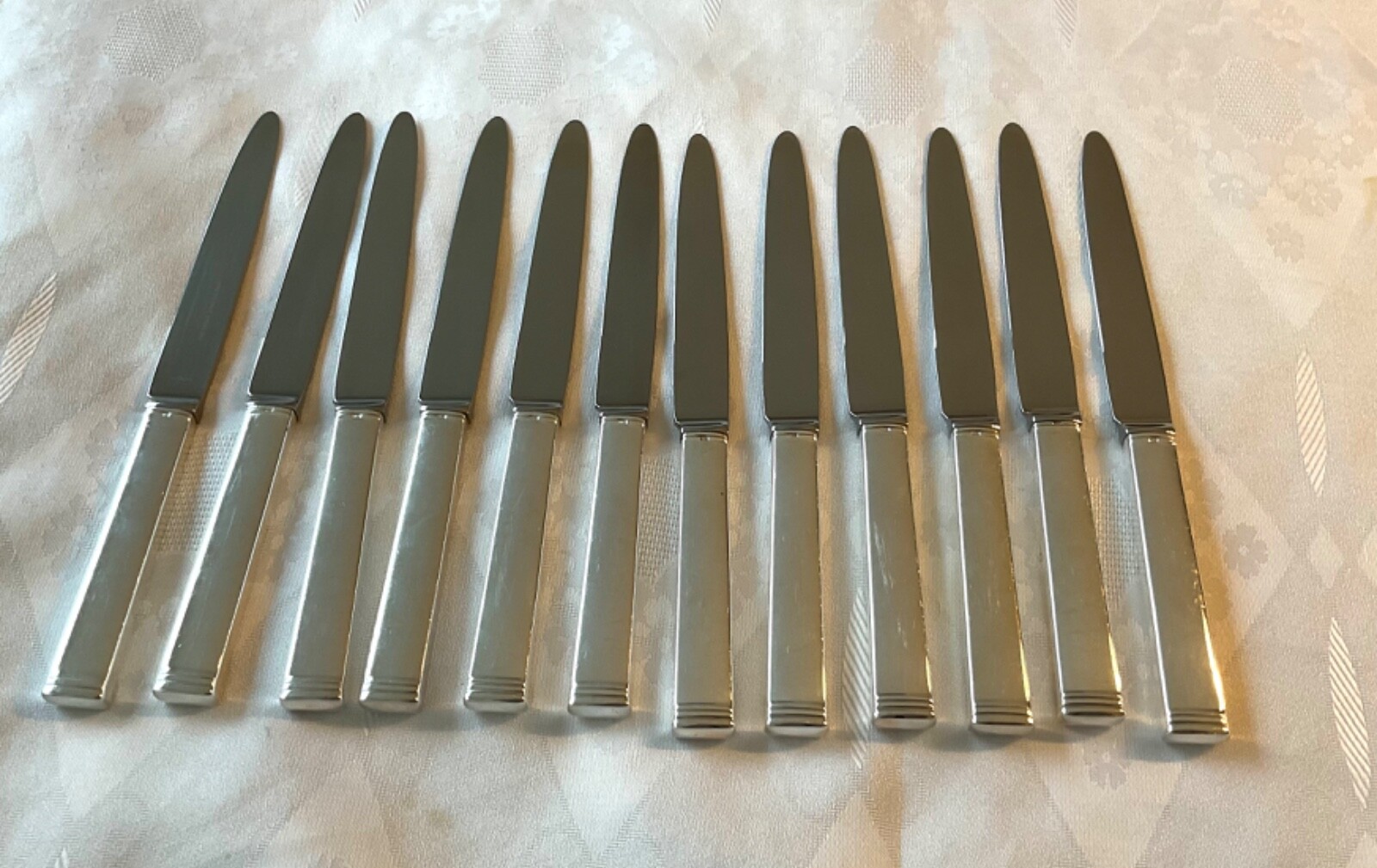 Christofle COMMODORE model french sterling silver Dinner meat knife 12/PS