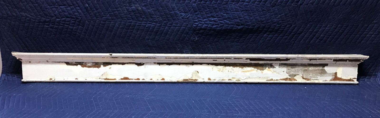 Antique Oak 71″ Door Header Top Pediment Shabby VTG Tan Egg Boarder 824-26B