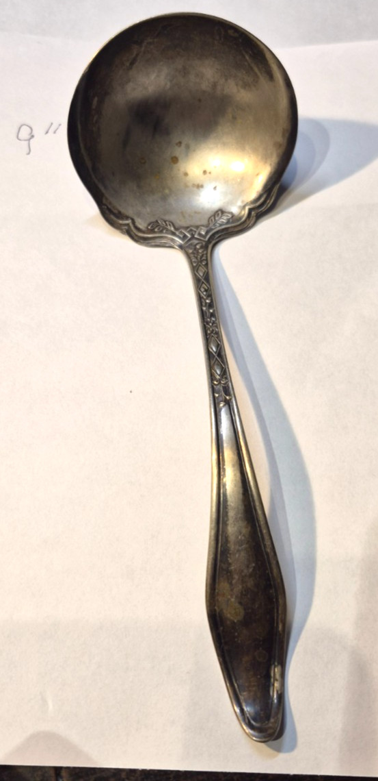 Antique 9″ STRATFORD Silver Co. Special Silverplate Serving SPOON