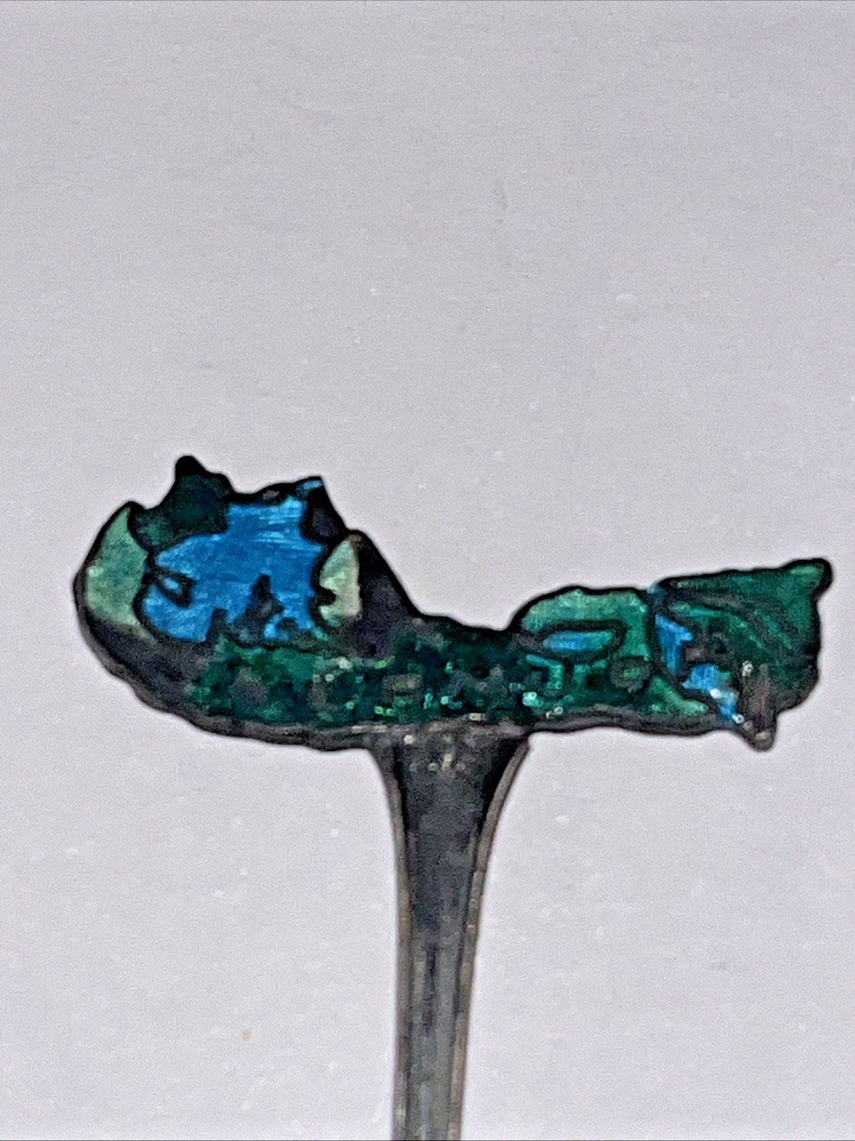 Sterling Silver Bermuda Souvenir Spoon Enamel Island As Found