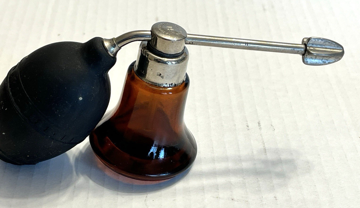 DeVilbiss Atomizer Amber Bottle Soft Working Bulb 1930s Original Box NO.14