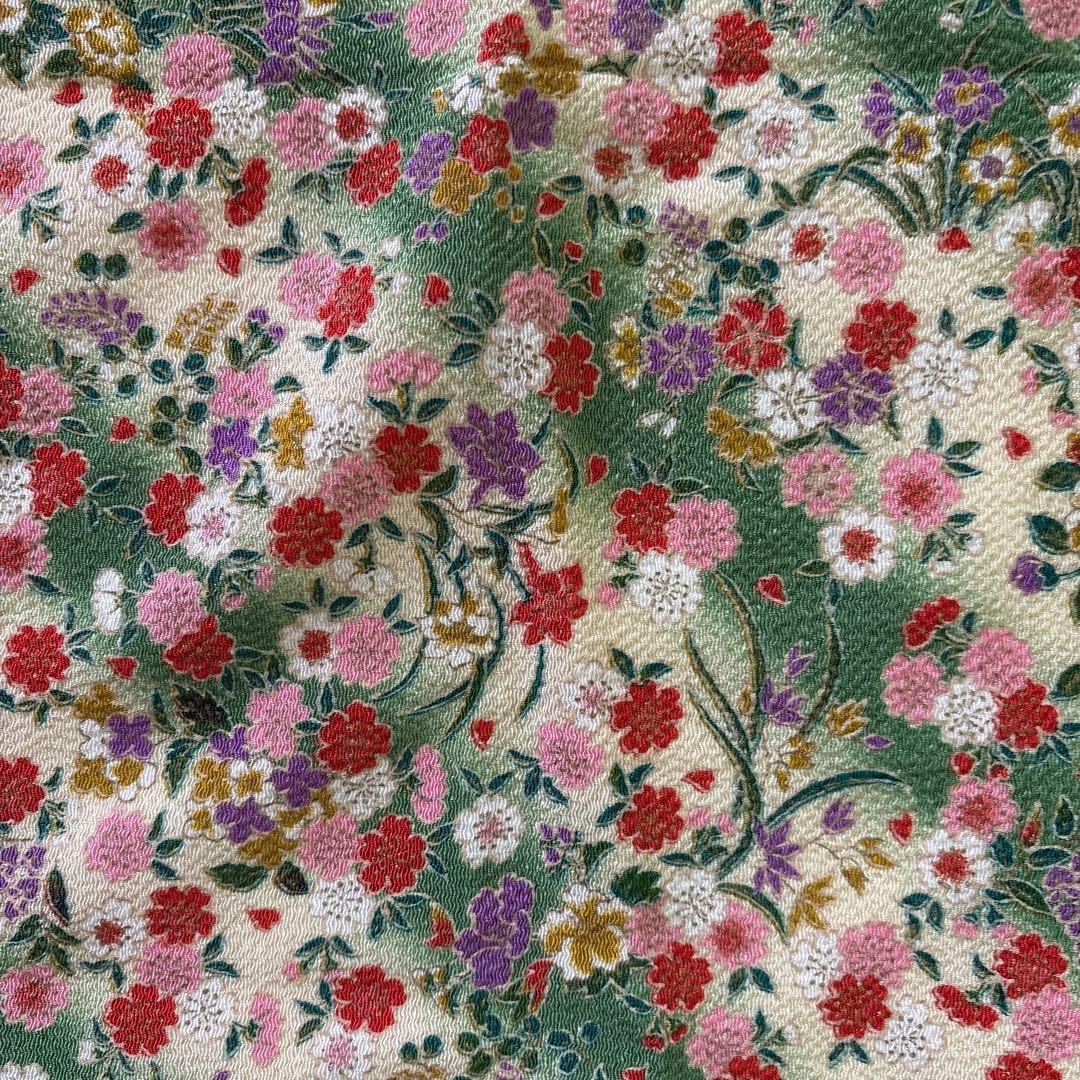 Tango Chirimen Rayon Furoshiki 26in Japanese Style Fabric Vivid Pattern