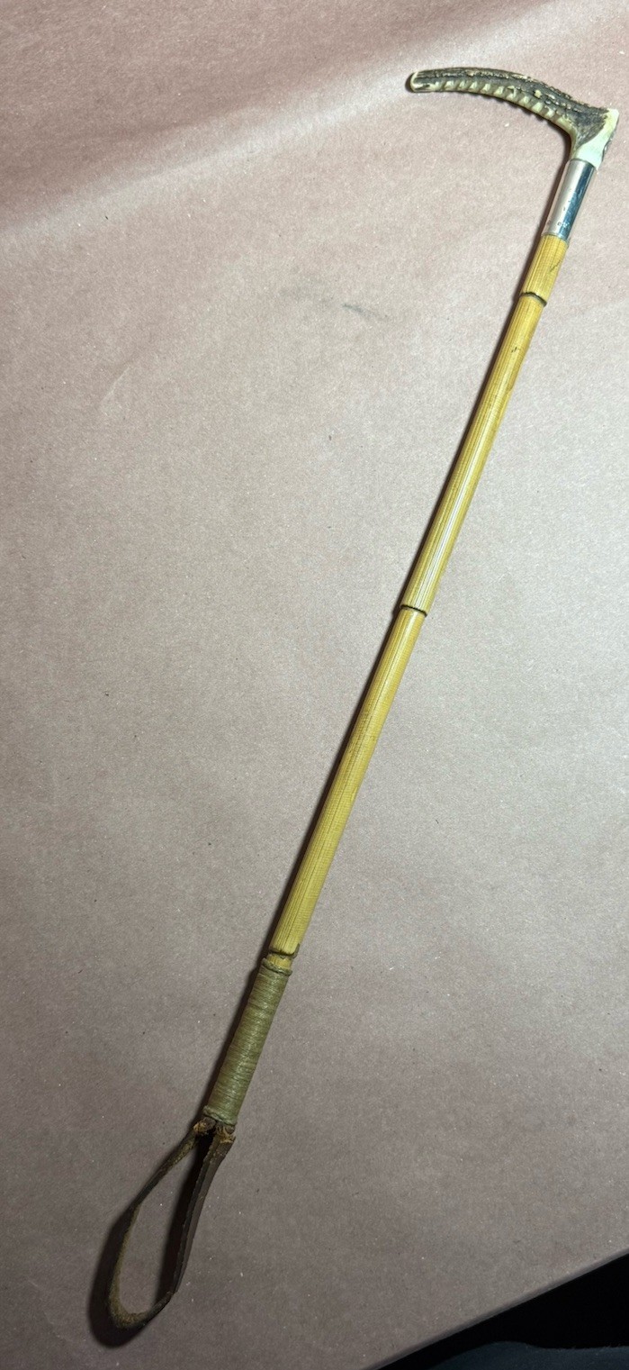 Antique 1920s Birmingham J.Howell For Saks Fifth Ave NYC Riding Crop Sterling