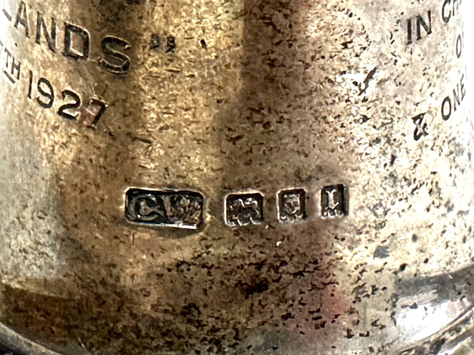 Solid Silver Table Bell GW London Date Mark 1926 Weighs 133g Pretty