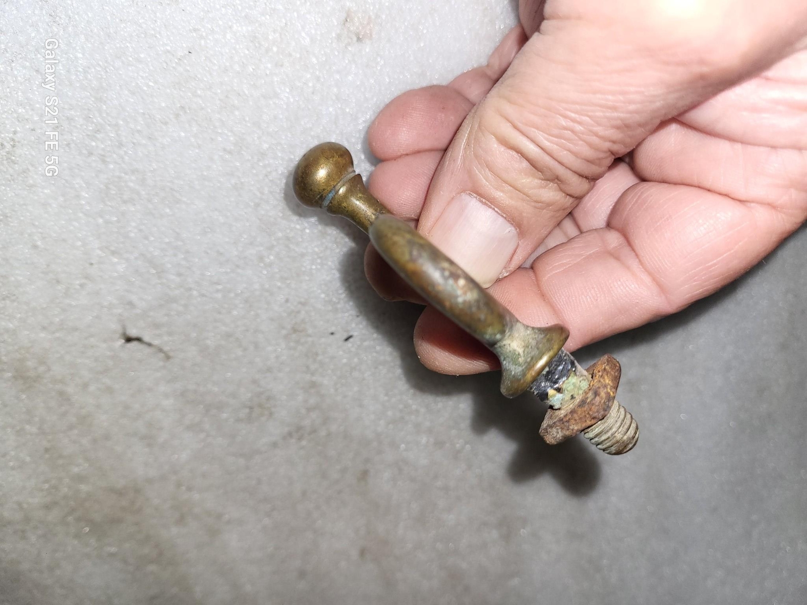 Vintage Solid Brass Fireplace Hook