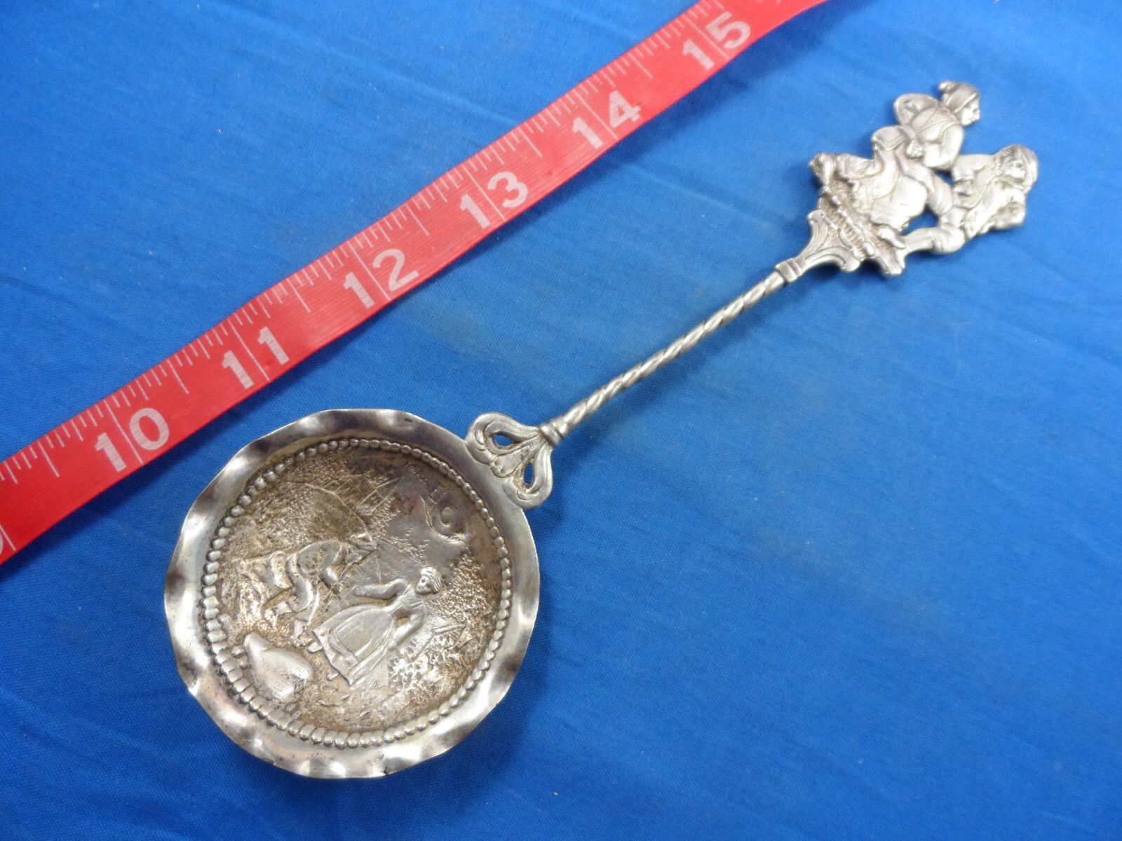 Large 7″ ca 1890 Antique Sterling Silver 800 Spoon Dutch Holland Netherlands