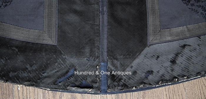 Antique Chinese Qing Dynasty Robe Dark Blue Gauze Silk with Dragon & Phoenix
