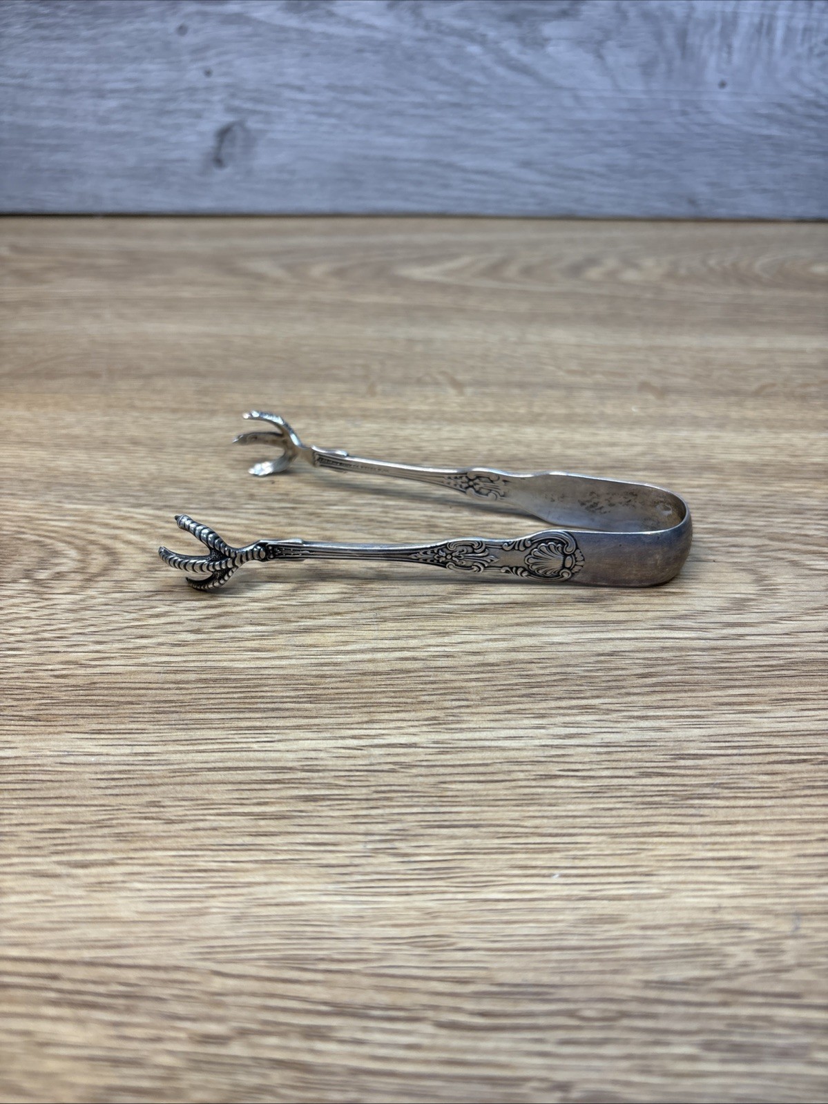 Vintage BAILEY BANKS & BIDDLE Sterling Silver Sugar Cube Tongs 28.4grams