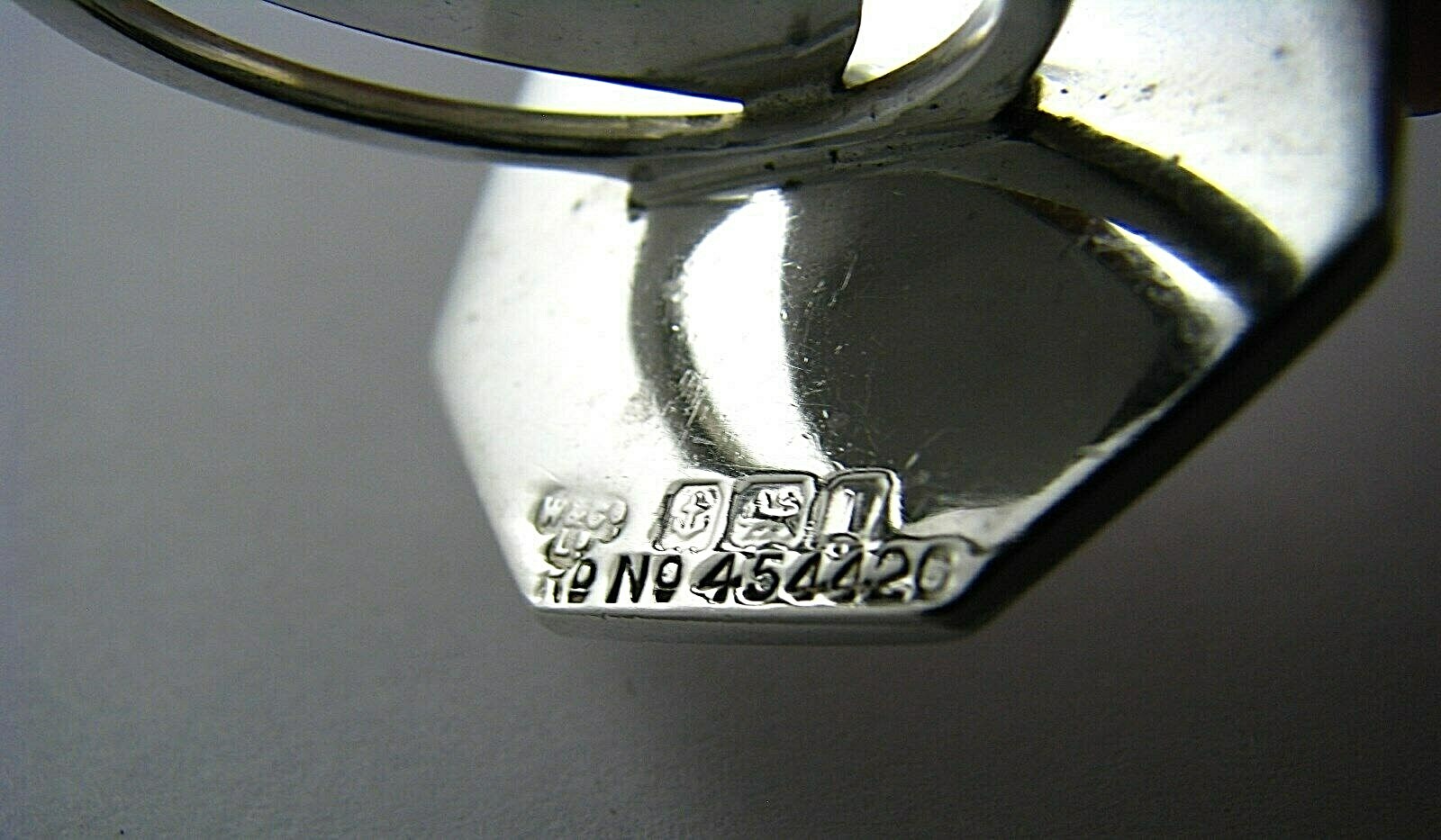 STERLING SILVER PLACE CARD HOLDER MENU Horace Woodward Birmingham England c1910