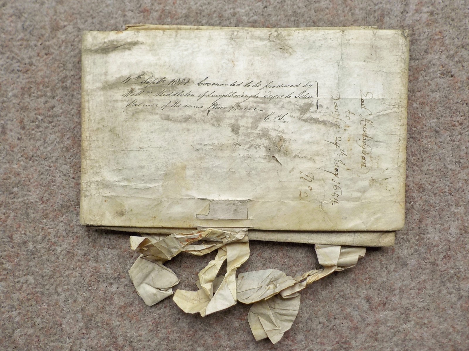 1654 Loughborough Vellum Indenture signed Earl Countess + Lord nice Calligraphy