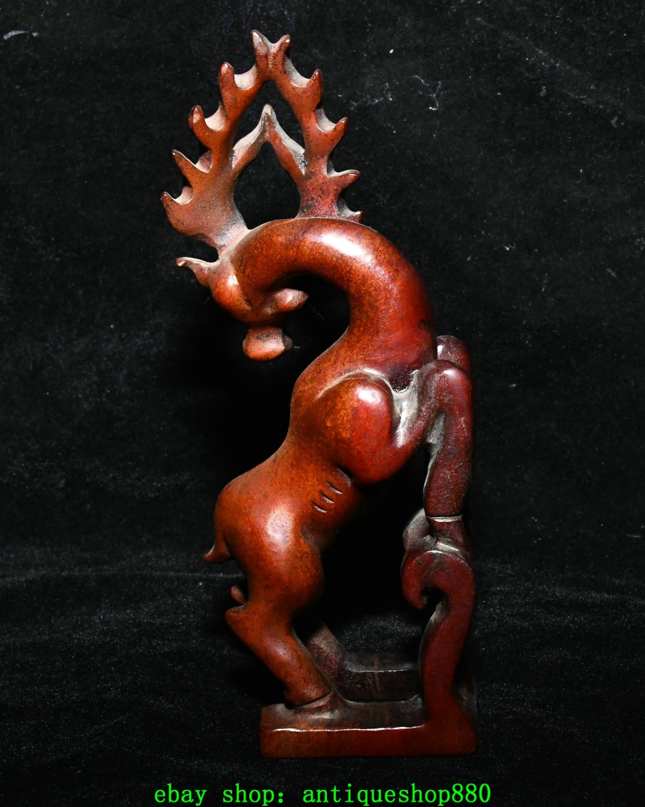 5.9”Old Chinese Dynasty Jade Carved Fengshui Deer Animal Statue Sculpture