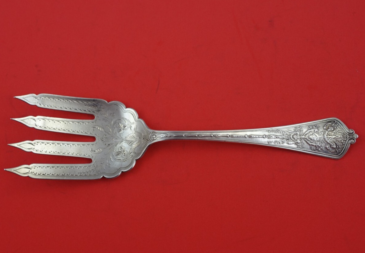 Lady Washington by Gorham Sterling Silver Fish Serving Fork Brite-Cut 8 1/2″