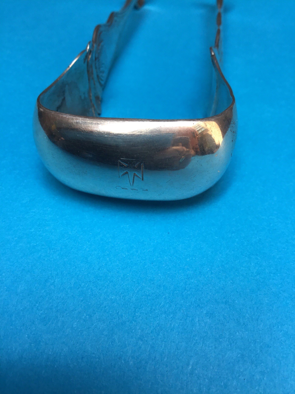 SILVER – SUGAR TONGS – AMERICAN COIN – HARVEY LEWIS – 1783-1835 – PHILA, PA.