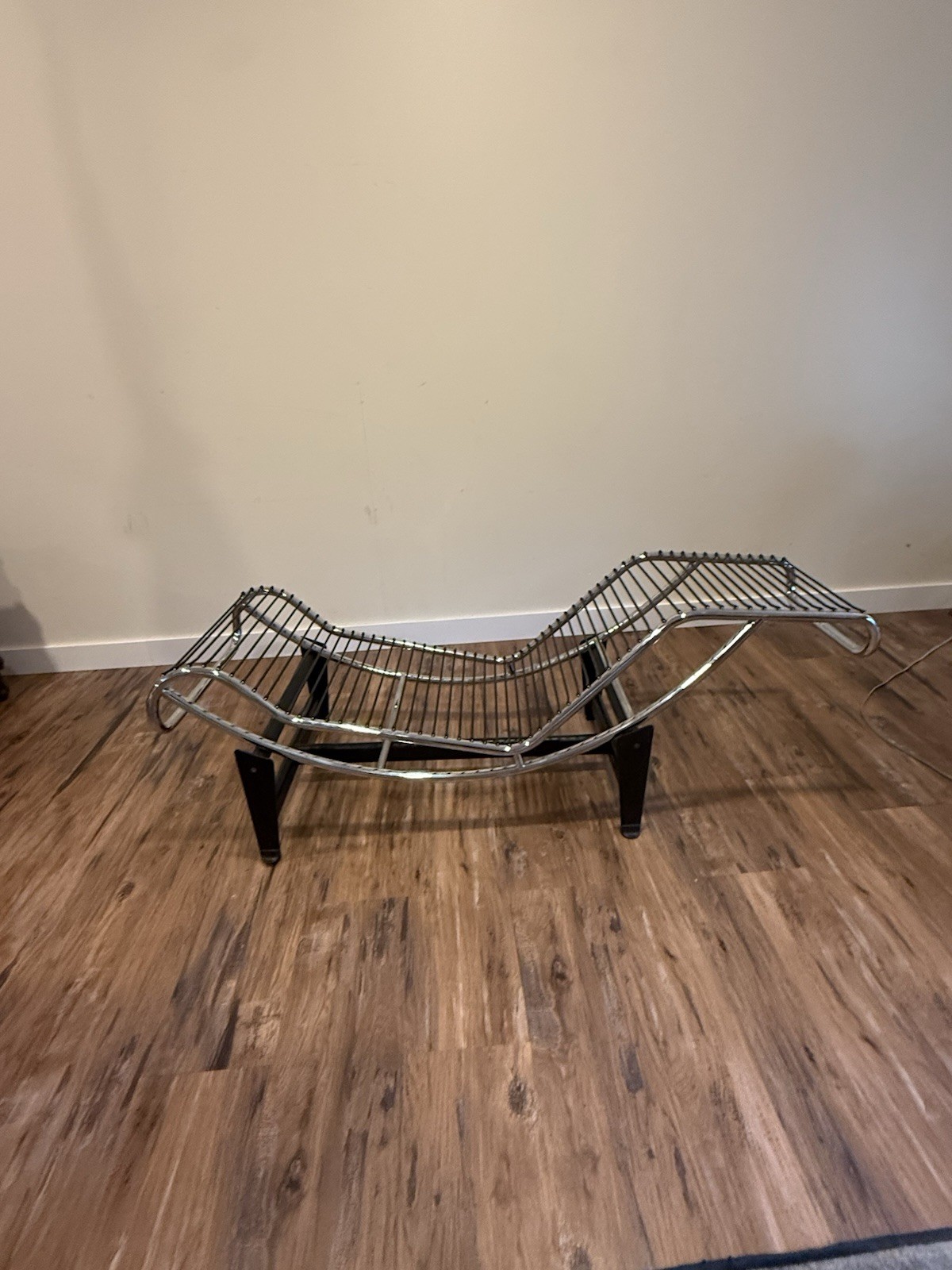 Le Corbusier LC4 Style Chaise Lounge Chrome Recliner Reproduction-Torn Leather