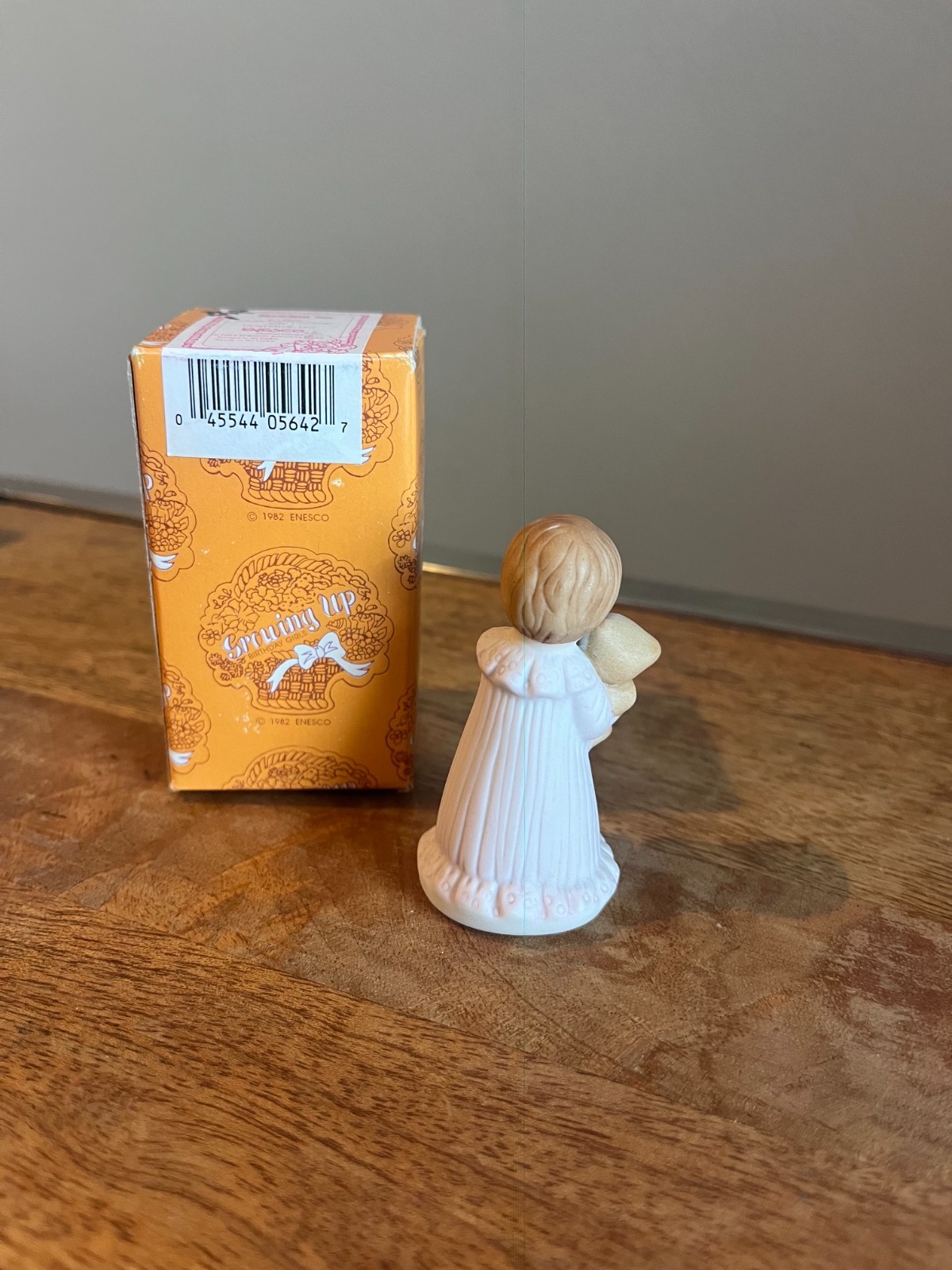 1 Year Old Figurine Brunette Growing Up Birthday Girls 1982 by Enesco